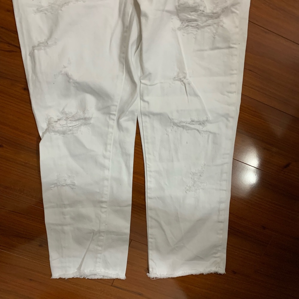 Zara white distressed boyfriend jeans - Picture 5 of 5